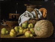 Luis Egidio Melendez Still Life with Melon and Pears France oil painting artist